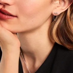 Bijoux D'oreilles Desert Argent Blanc Oxyde De Zirconium|Marc Orian Sale
