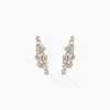 Bijoux D'oreilles Doline Plaqué Or Doré Oxyde De Zirconium|Marc Orian Sale