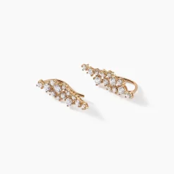 Bijoux D'oreilles Doline Plaqué Or Doré Oxyde De Zirconium|Marc Orian Sale