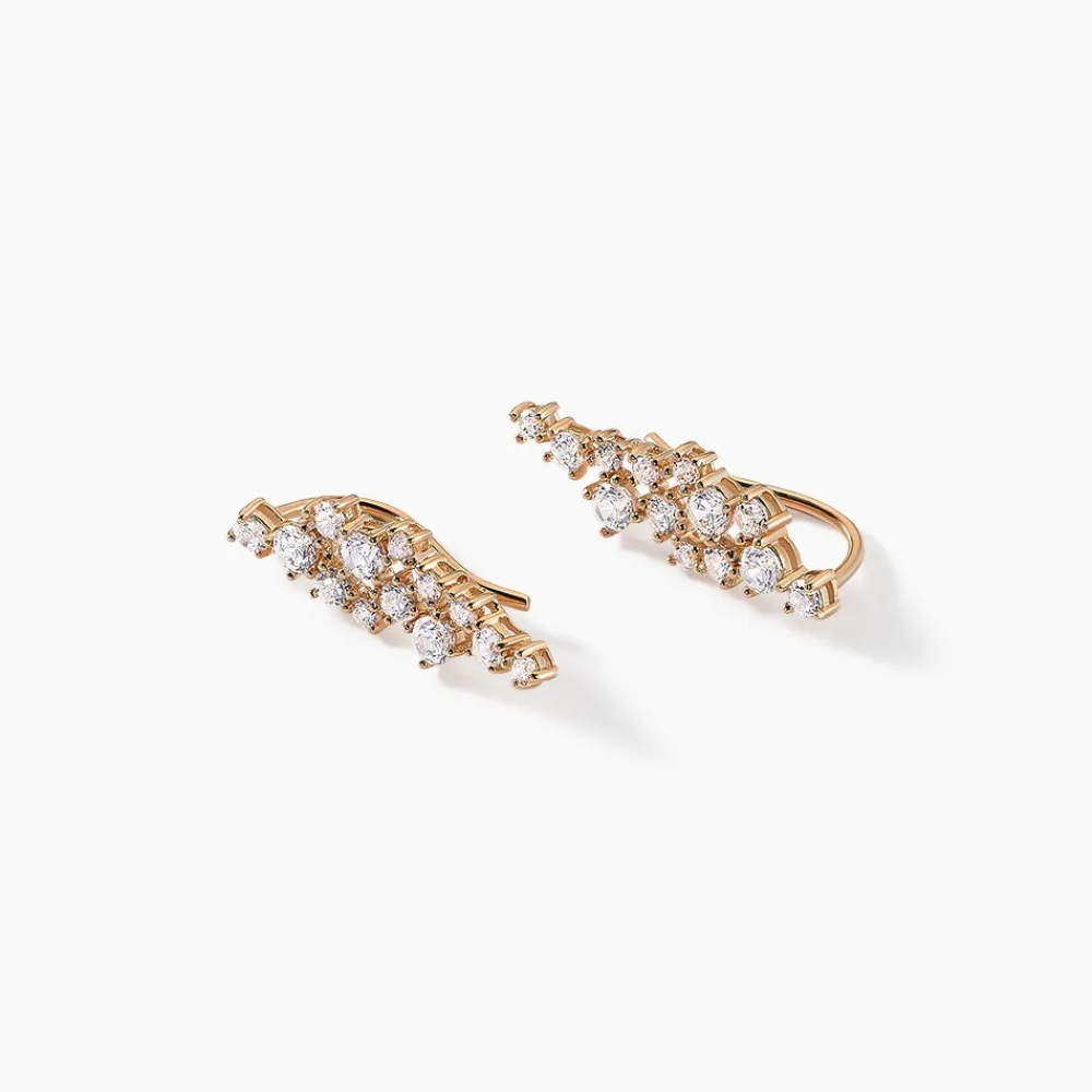 Bijoux D'oreilles Doline Plaqué Or Doré Oxyde De Zirconium|Marc Orian Sale