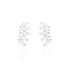 Bijoux D'oreilles Edma Or Blanc Oxyde De Zirconium