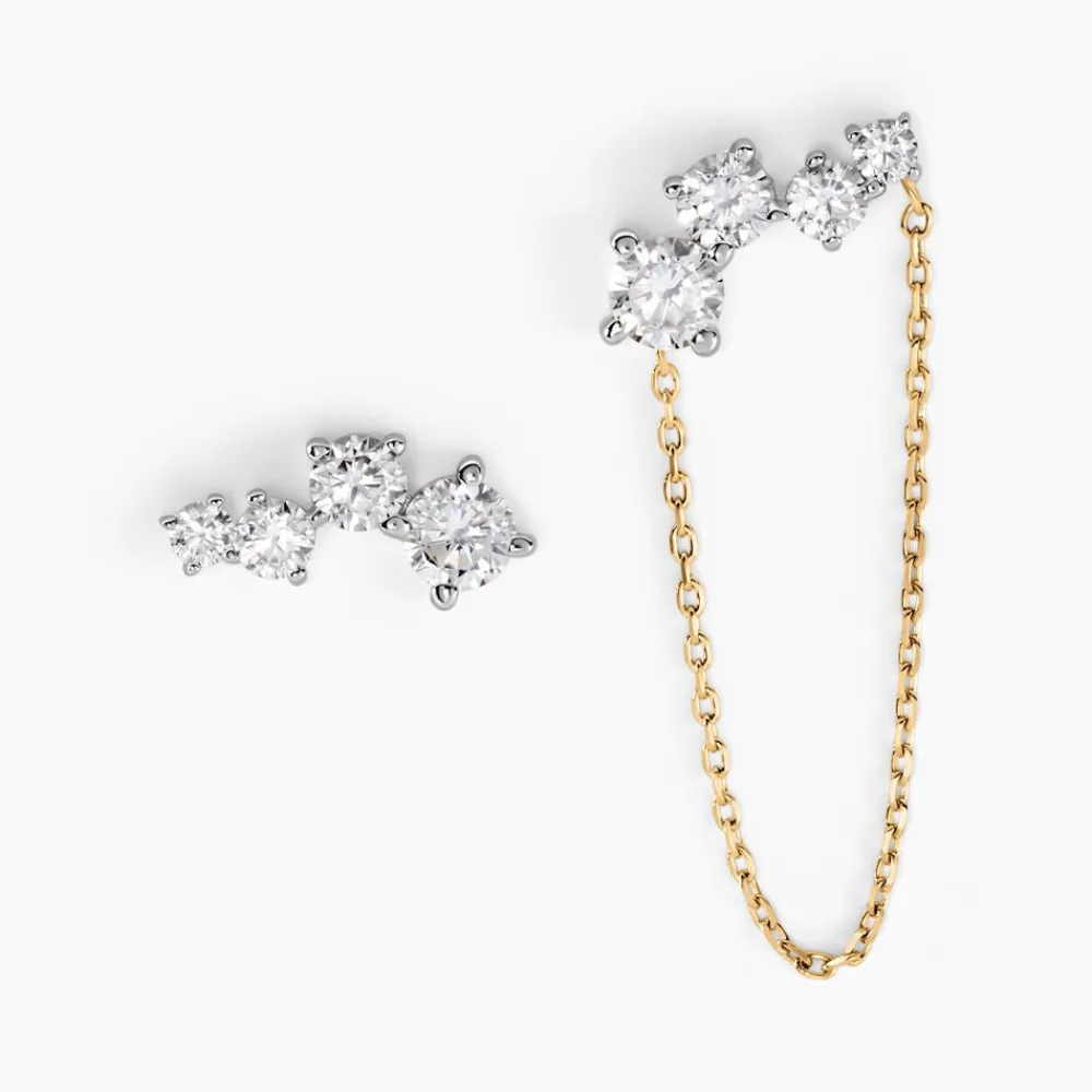 Bijoux D'oreilles Ethere Or Jaune Oxyde De Zirconium|Marc Orian Discount