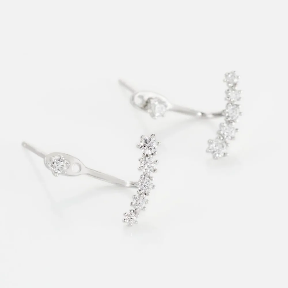 Bijoux D'oreilles Karoly Argent Blanc Oxyde De Zirconium|Marc Orian Clearance
