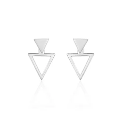 Bijoux D'oreilles Katie Argent Blanc