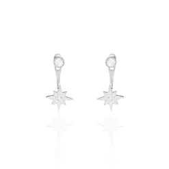 Bijoux D'oreilles Layana Argent Blanc Oxyde De Zirconium