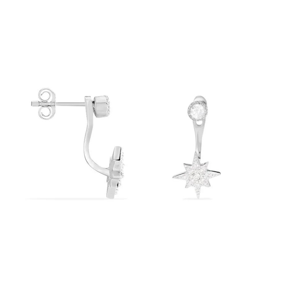 Bijoux D'oreilles Layana Argent Blanc Oxyde De Zirconium