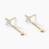 Bijoux D'oreilles Lumiere Or Jaune Oxyde De Zirconium|Marc Orian Outlet