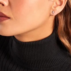 Bijoux D'oreilles Lumiere Or Jaune Oxyde De Zirconium|Marc Orian Outlet