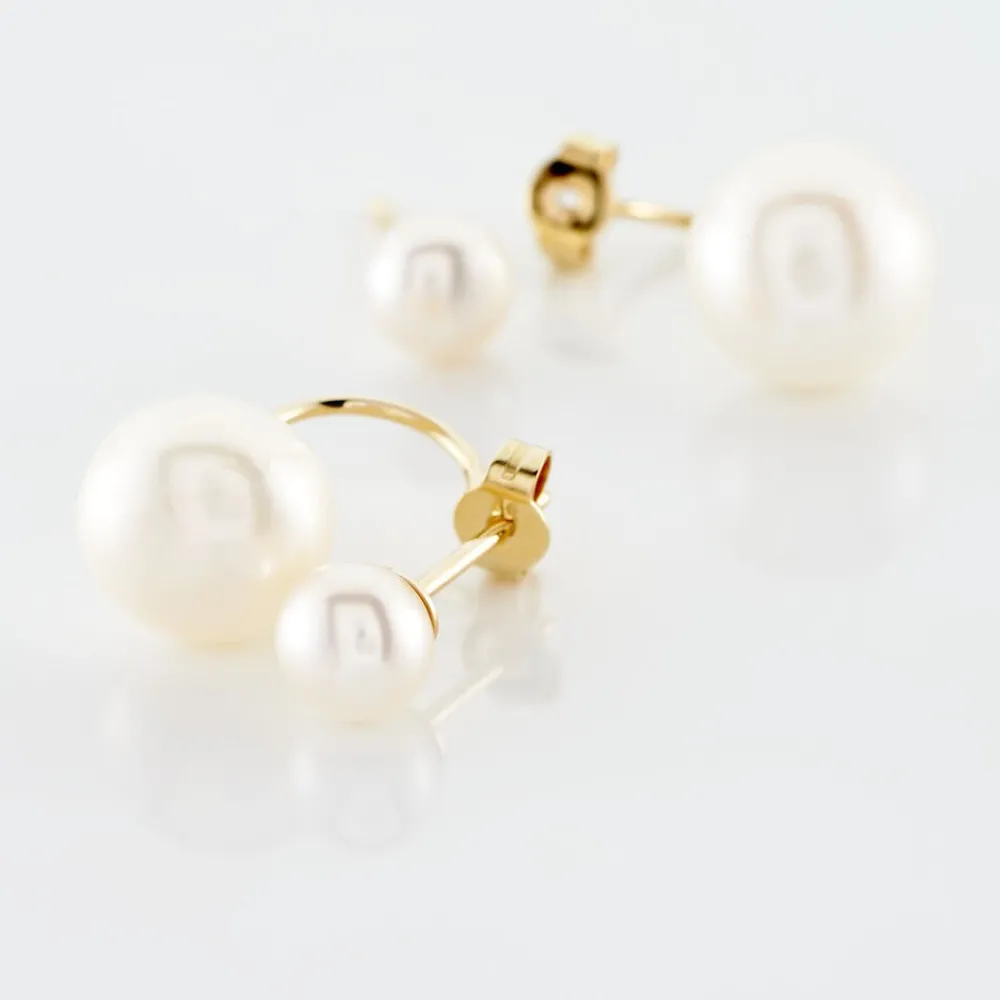 Bijoux D'oreilles Metisse Or Jaune Perle De Culture|Marc Orian Outlet