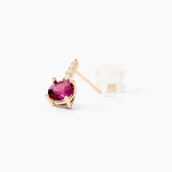 Bijoux D'oreilles Monroe Or Rose Rhodolite Oxyde De Zirconium|Marc Orian Hot