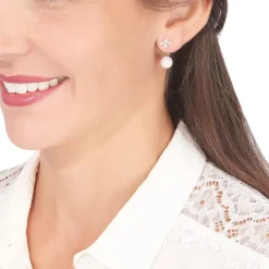 Bijoux D'oreilles Norah Or Jaune Perle De Culture Et Oxyde|Marc Orian Best