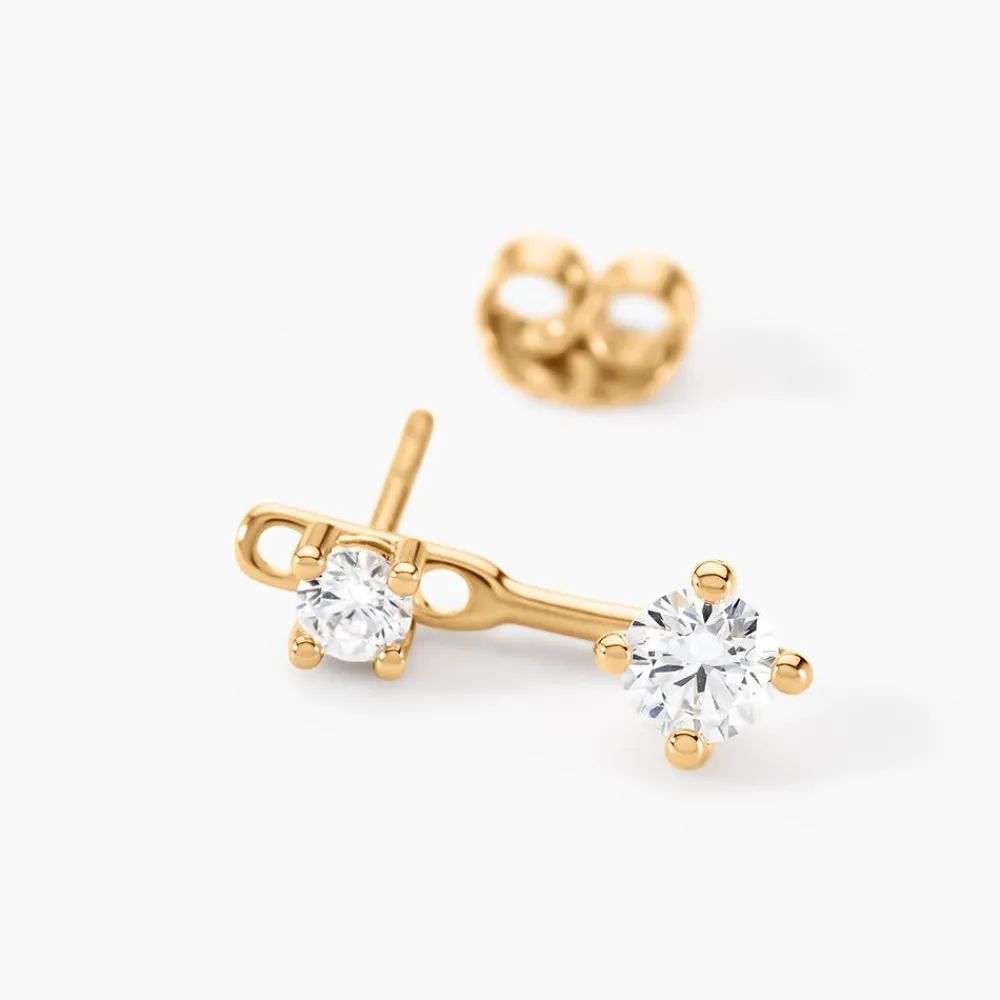 Bijoux D'oreilles Plaqué Or Dedale Oxydes De Zirconium|Marc Orian Hot