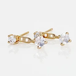 Bijoux D'oreilles Plaqué Or Dedale Oxydes De Zirconium|Marc Orian Hot