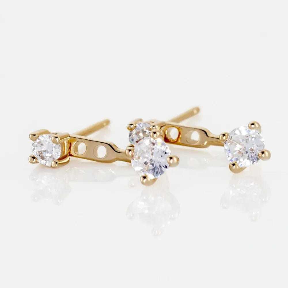 Bijoux D'oreilles Plaqué Or Dedale Oxydes De Zirconium|Marc Orian Hot
