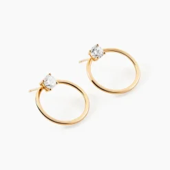 Bijoux D'oreilles Plaqué Or Jaune Amariah Oxydes De Zirconium|Marc Orian Hot