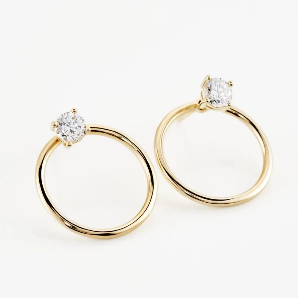 Bijoux D'oreilles Plaqué Or Jaune Amariah Oxydes De Zirconium|Marc Orian Hot