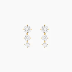 Bijoux D'oreilles Raffaele Or Jaune Oxyde De Zirconium
