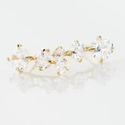 Bijoux D'oreilles Raffaele Or Jaune Oxyde De Zirconium