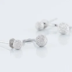 Bijoux D'oreilles Rosely Argent Blanc