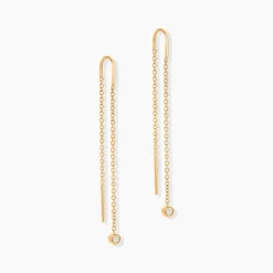 Bijoux D'oreilles Samiha Plaqué Or Jaune Oxyde De Zirconium|Marc Orian New