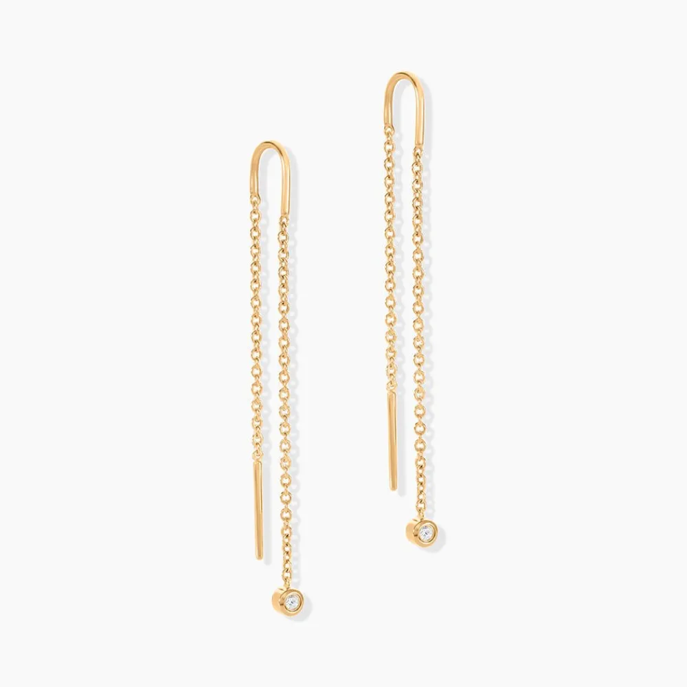 Bijoux D'oreilles Samiha Plaqué Or Jaune Oxyde De Zirconium|Marc Orian New