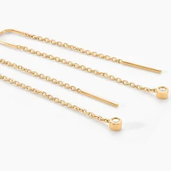 Bijoux D'oreilles Samiha Plaqué Or Jaune Oxyde De Zirconium|Marc Orian New