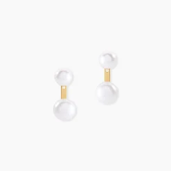 Bijoux D'oreilles Seona Or Jaune Perle De Culture|Marc Orian Clearance