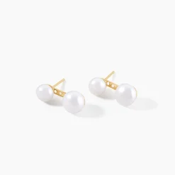 Bijoux D'oreilles Seona Or Jaune Perle De Culture|Marc Orian Clearance