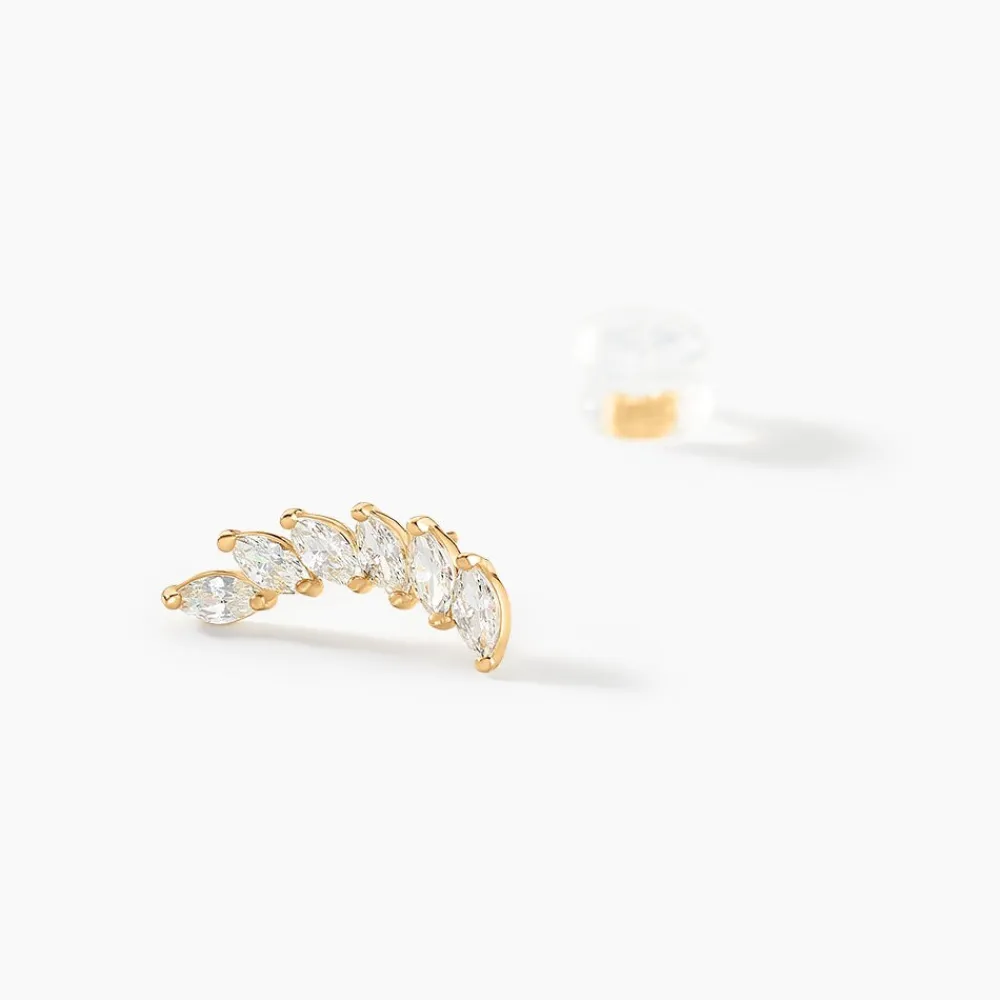 Bijoux D'oreilles Sparkle Or Jaune Oxyde De Zirconium|Marc Orian Hot