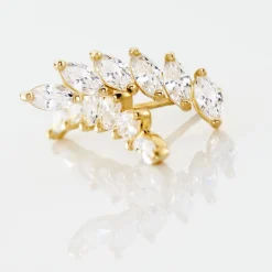Bijoux D'oreilles Sparkle Or Jaune Oxyde De Zirconium|Marc Orian Hot
