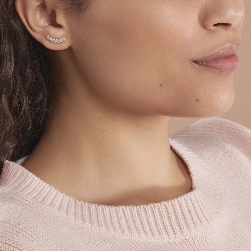 Bijoux D'oreilles Sparkle Or Jaune Oxyde De Zirconium|Marc Orian Hot
