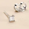Boucle D'oreille Puces Myralie Or Blanc Diamant