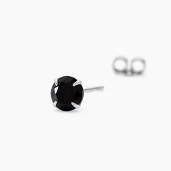 Boucle D'oreille Puce Unitaire Niels Argent Blanc Oxyde De Zirconium