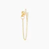 Boucle D'oreille Unitaire Fionola Or Jaune Oxyde De Zirconium|Marc Orian Outlet