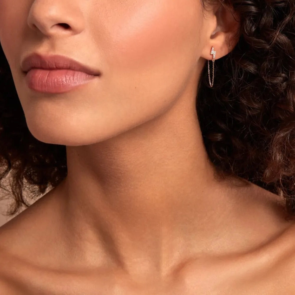 Boucle D'oreille Unitaire Fionola Or Jaune Oxyde De Zirconium|Marc Orian Outlet