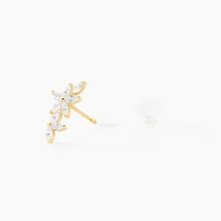 Boucle D'oreille Unitaire Kristjana Or Jaune Oxyde De Zirconium