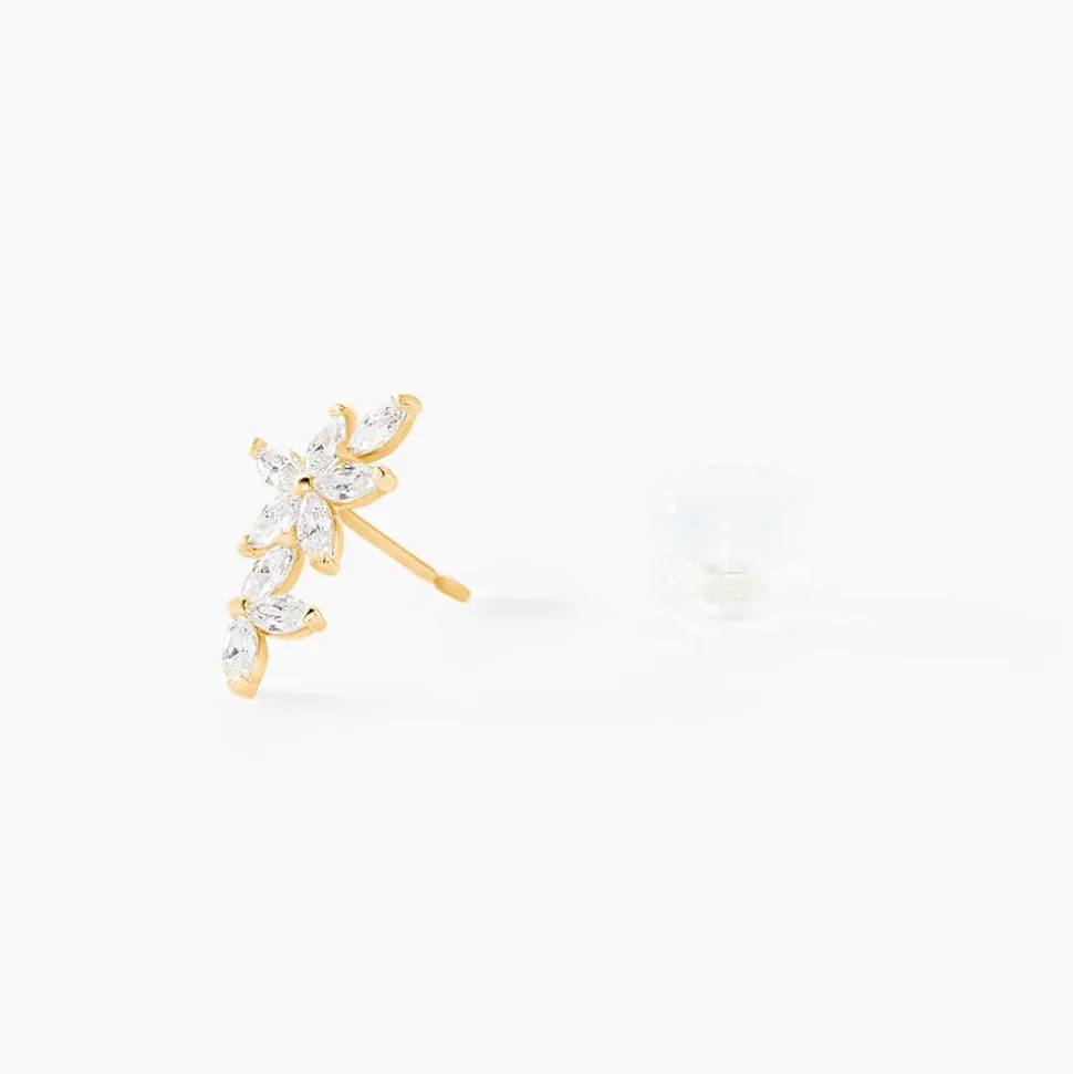 Boucle D'oreille Unitaire Kristjana Or Jaune Oxyde De Zirconium