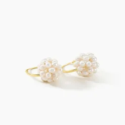Boucles D'oreilles Adon Semi-baroques Or Jaune Perle De Culture|Marc Orian Clearance