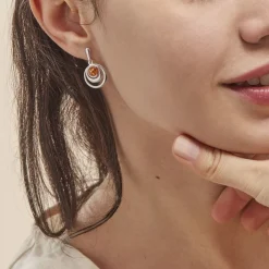 Boucles D'oreilles Argent Blanc Alanna Ambres|Marc Orian Outlet