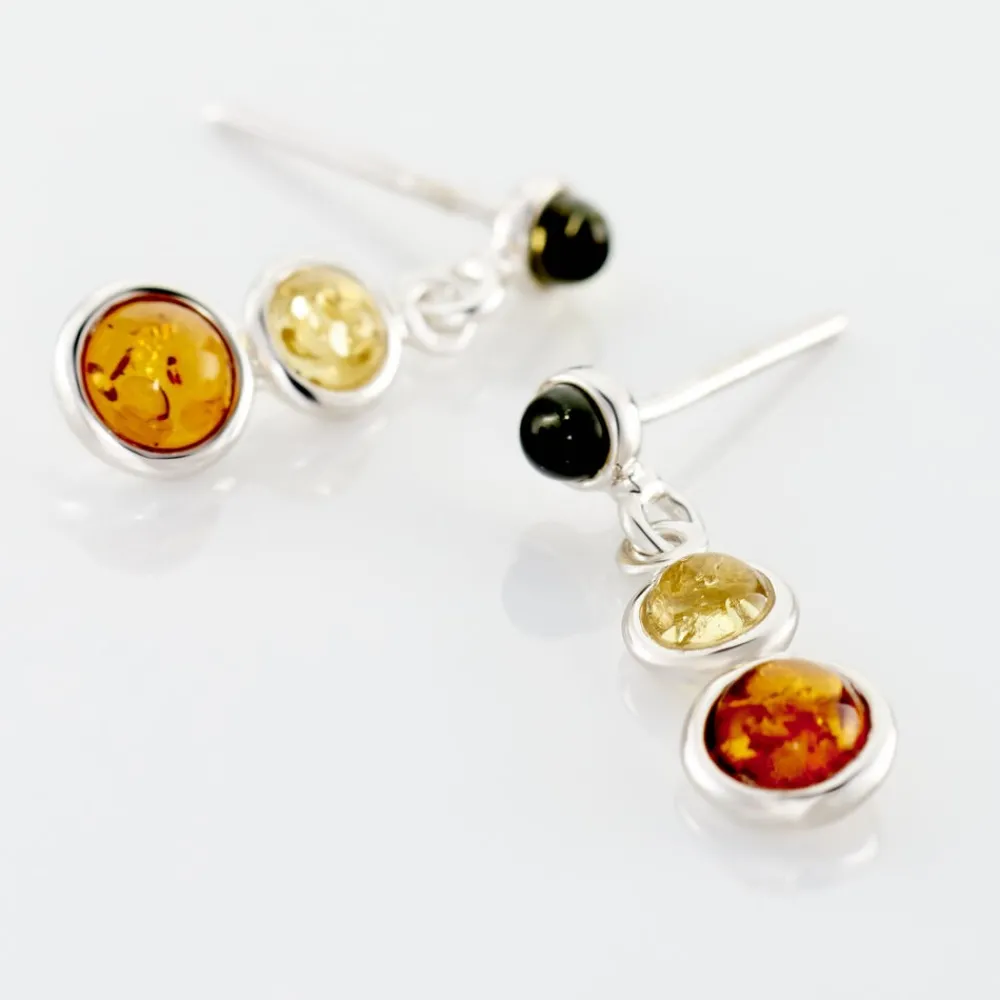 Boucles D'oreilles Argent Blanc Rosalie Ambres|Marc Orian Best