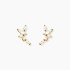 Boucles D'oreilles Barrettes Youssa Barrettes 5 Or Jaune Oxydes