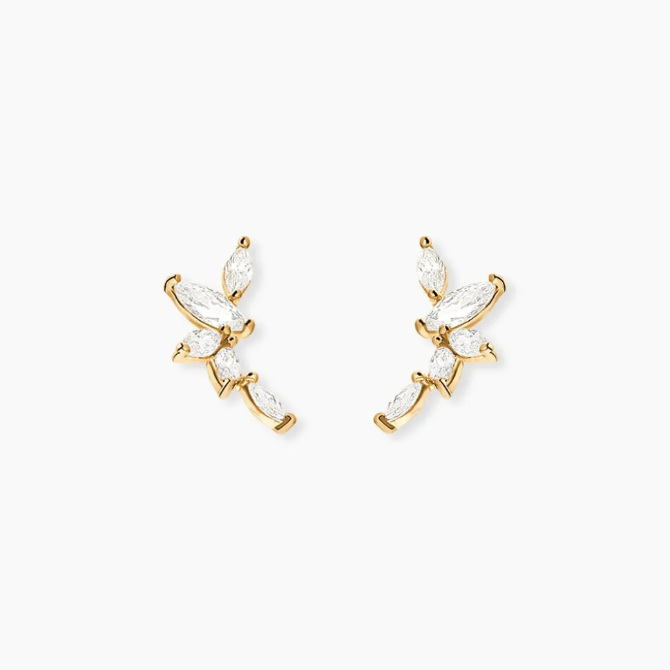 Boucles D'oreilles Barrettes Youssa Barrettes 5 Or Jaune Oxydes