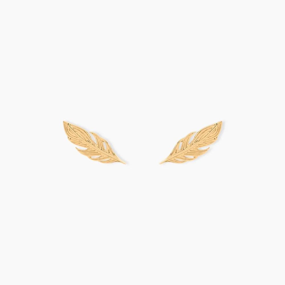 Boucles D'oreilles Grimpantes Hanae Plaqué Or Jaune|Marc Orian Best