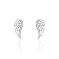 Boucles D'oreilles Grimpantes Soliana Argent Blanc Oxyde De Zirconium