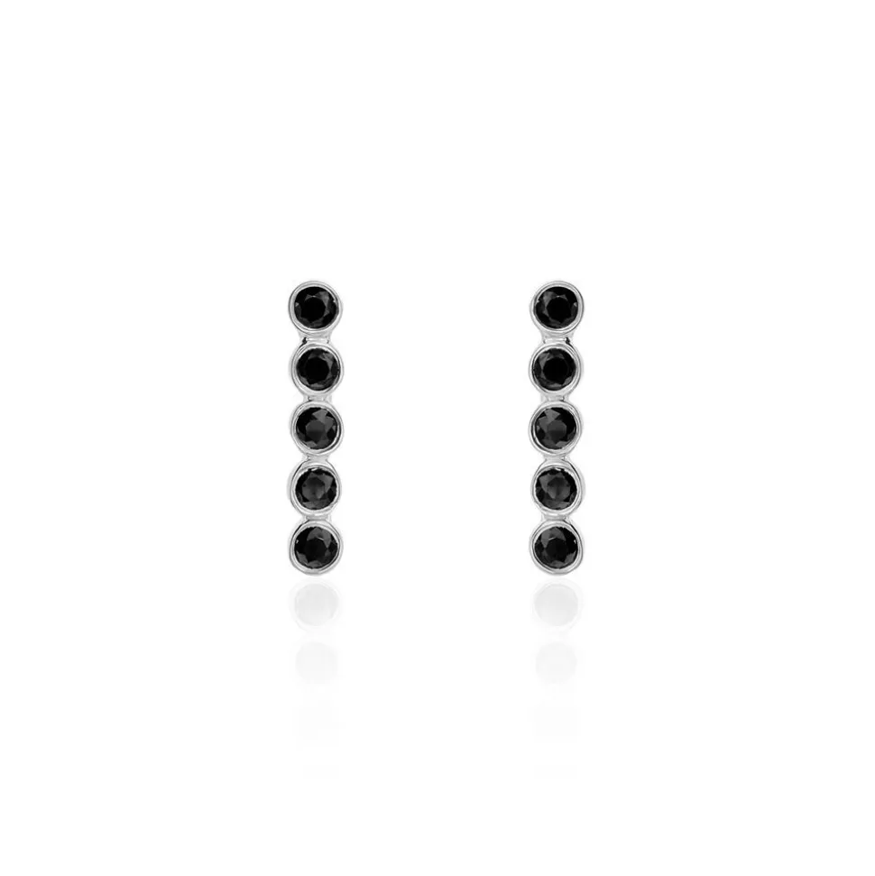 Boucles D'oreilles Grimpantes Perig Argent Oxyde