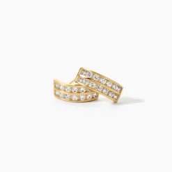 Boucles D'oreilles Jacobee Rondes Or Jaune Oxyde De Zirconium