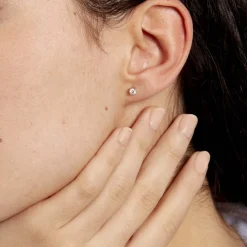 Boucles D'oreilles Or Blanc Victoria Puces Diamants|Marc Orian