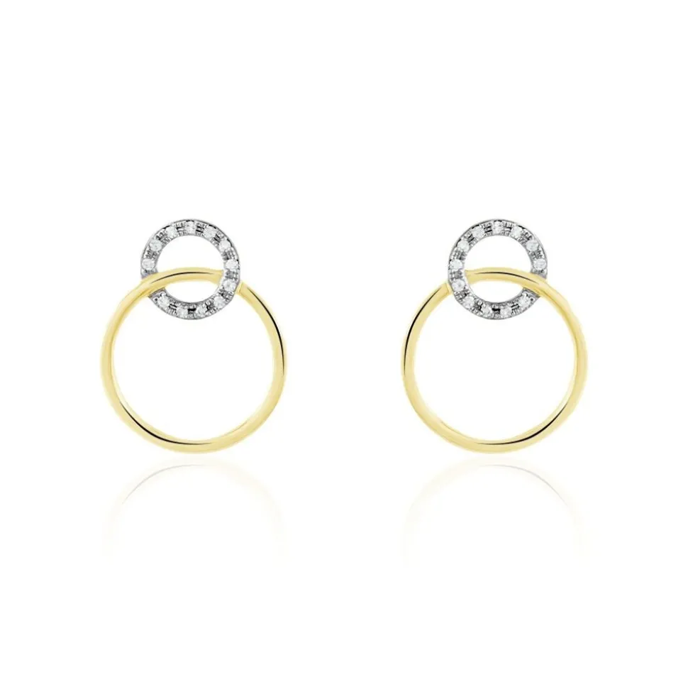 Boucles D'oreilles Or Jaune Achim Diamants