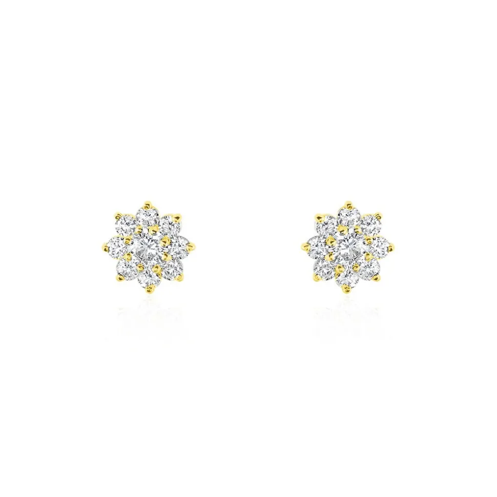 Boucles D'oreilles Or Jaune Darice Oxydes