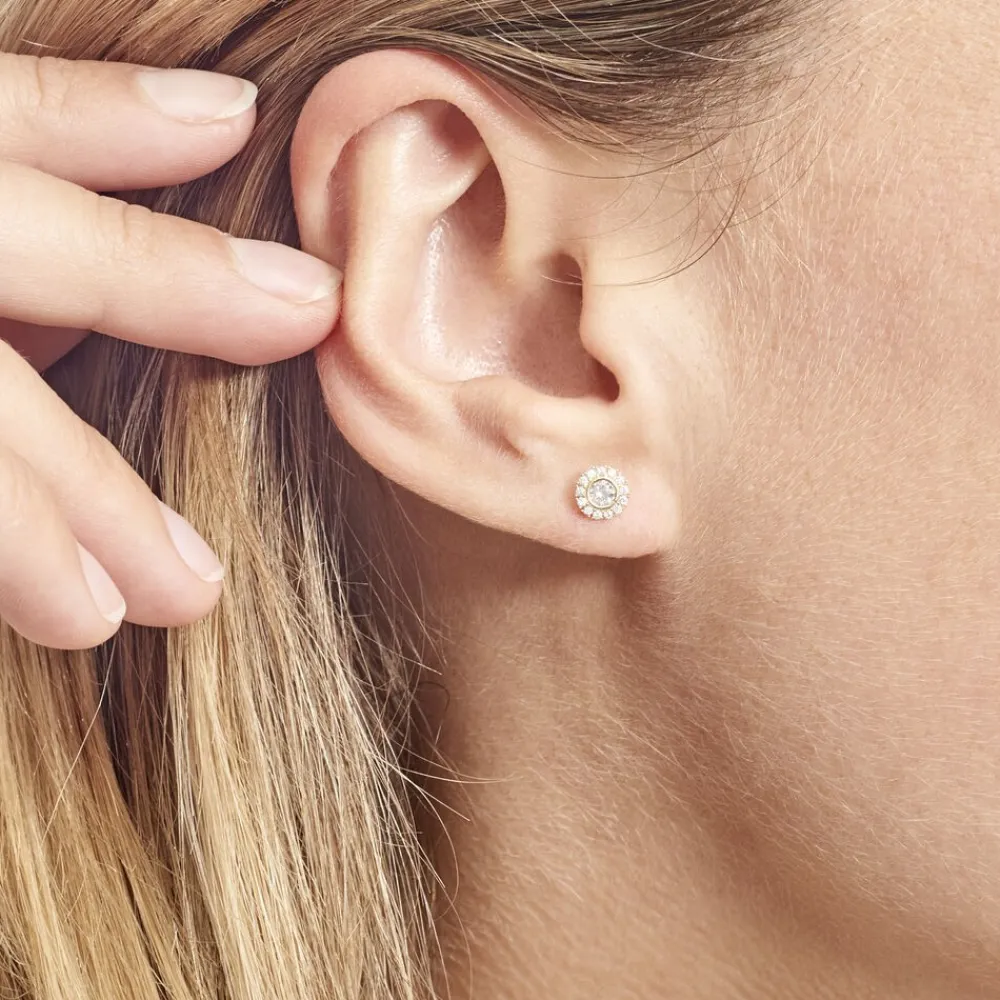 Boucles D'oreilles Or Jaune Vallie Oxydes|Marc Orian